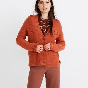 Madewell Zigzag Bobble Cardigan Sweater
